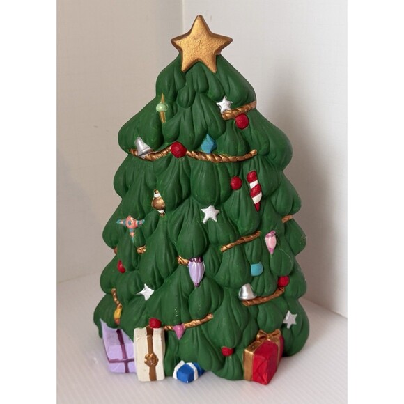 Vintage Ceramic Christmas Tree Cross Most Precious Gift 8.5” Hand Painted Jesus - Picture 6 of 12